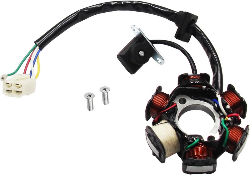 Greesp 6 Coil 5 Wires Stator for GY6 50cc 110cc 125cc 150cc Dirt Bike Scooter ATV Go Kart Moped - Image 1